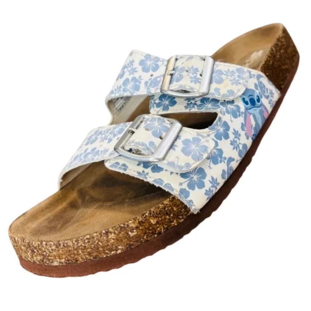 Disney Lilo & Stitch Themed Women’s Double Buckle Corkbed Sandals Size 7